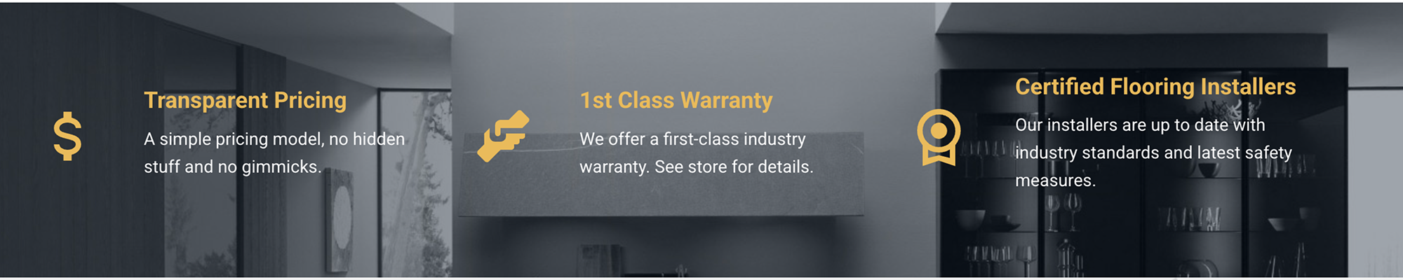 Transparent pricing, first class warranty