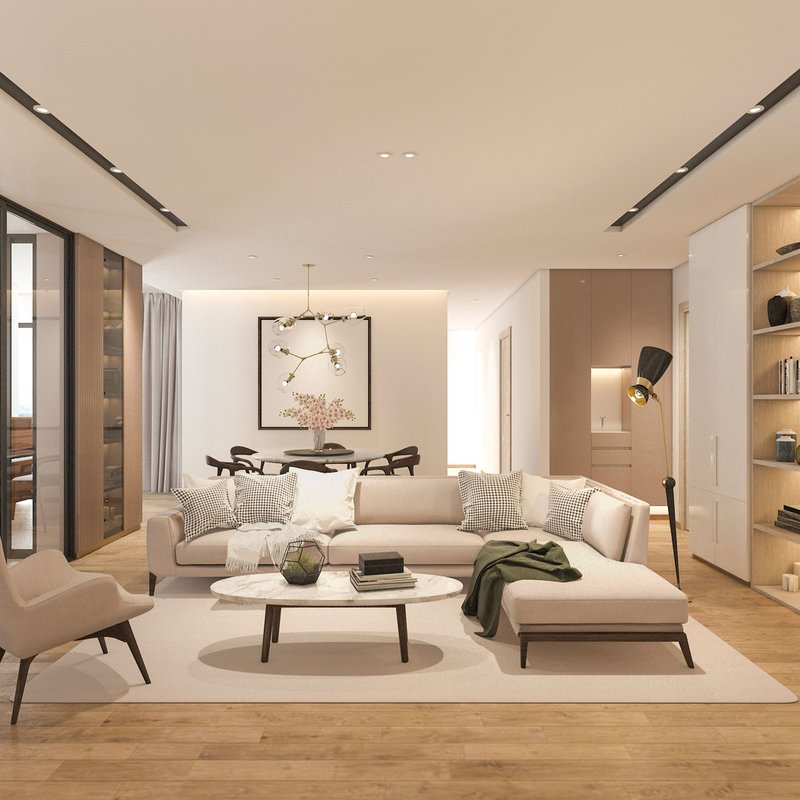 living room tile flooring installation in Richmond, VA
